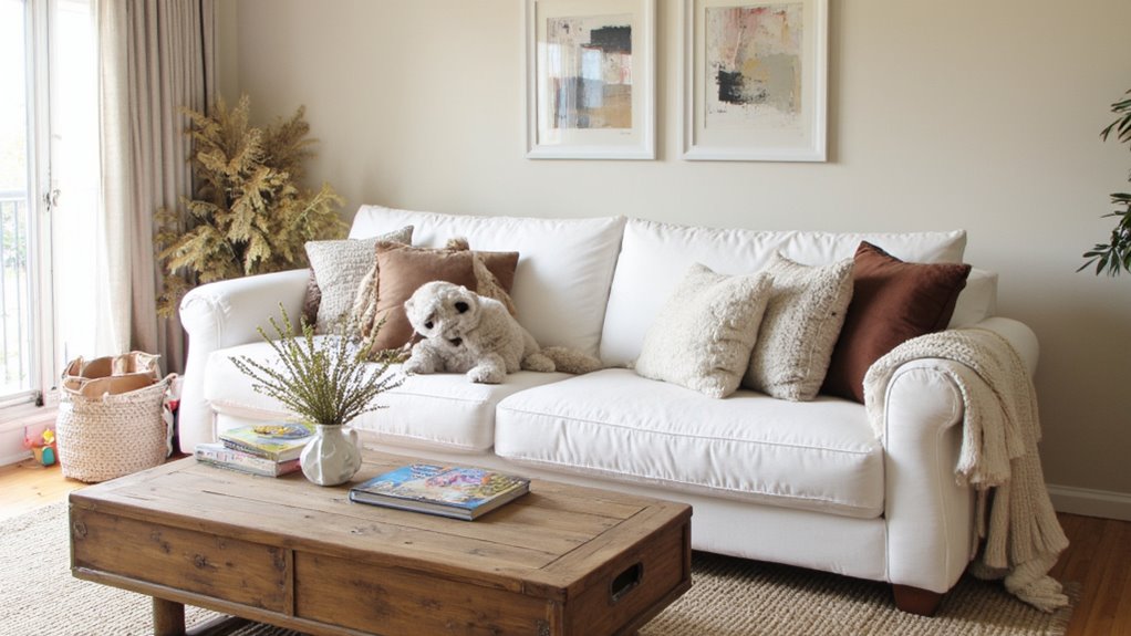 family friendly white sofa tips