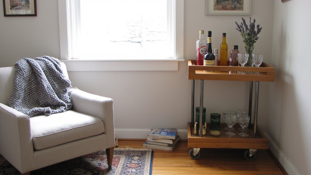 flexible and stylish bar cart