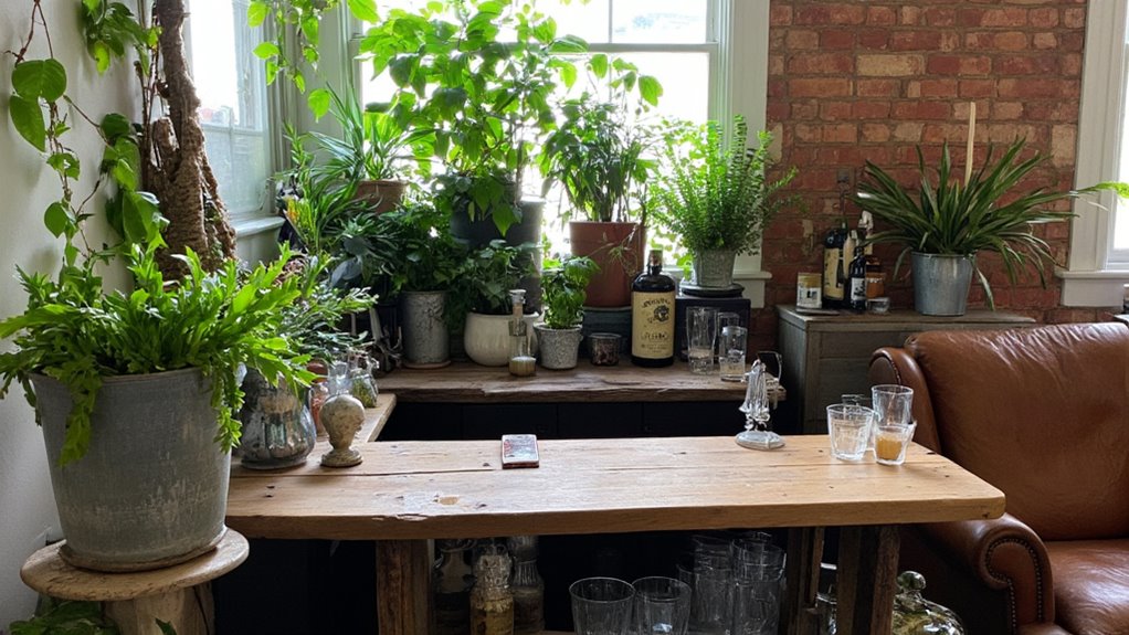 fresh greenery enhances ambiance