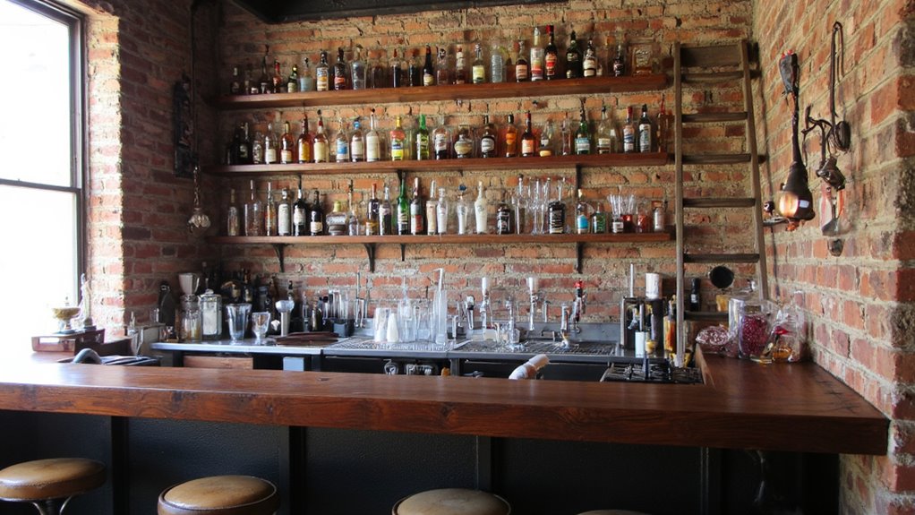 home bar back wall styles