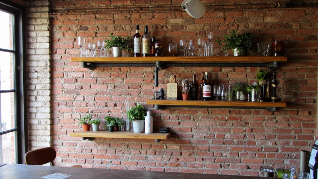 industrial pipe shelving style