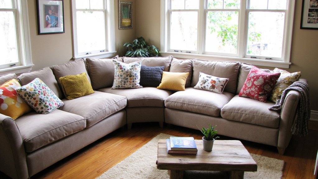 inviting curved sofa elegance