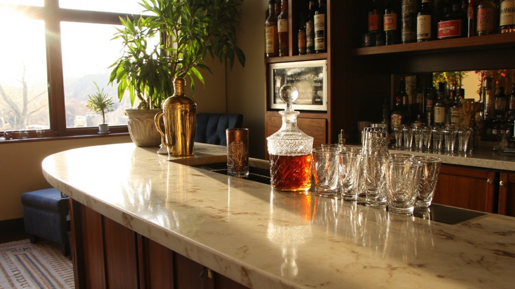 inviting home bar atmosphere