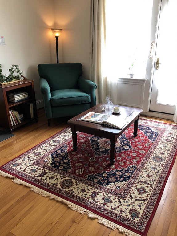 layered rugs enhance comfort