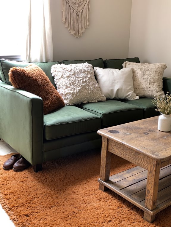 layered textured fabric decor