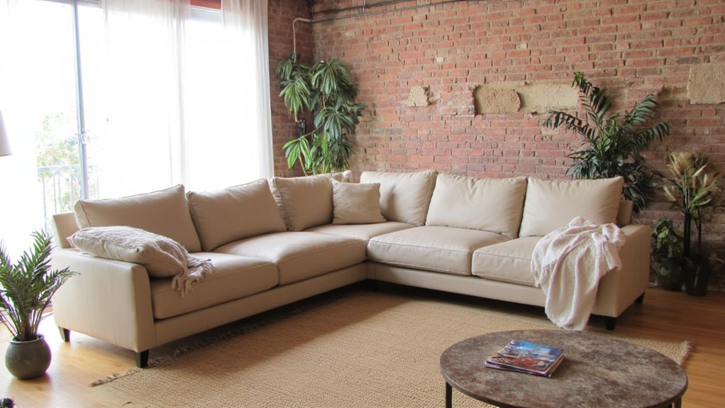 luxurious beige sectional sofas