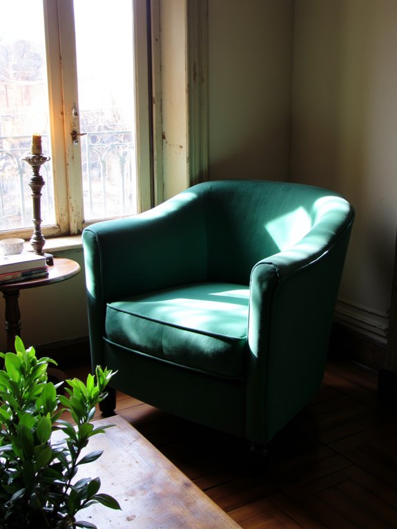 luxurious velvet armchair comfort