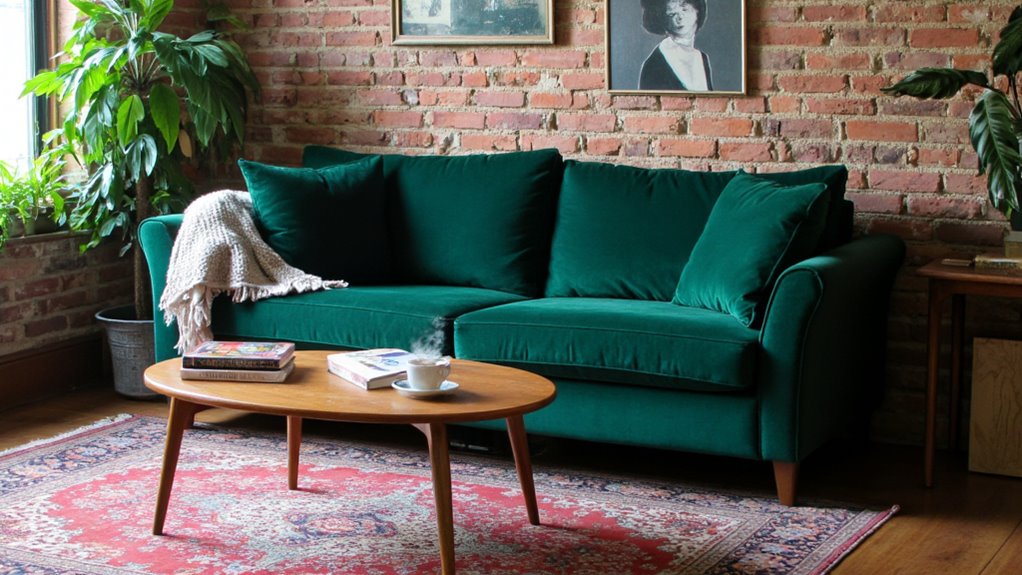 luxurious velvet sofa elegance