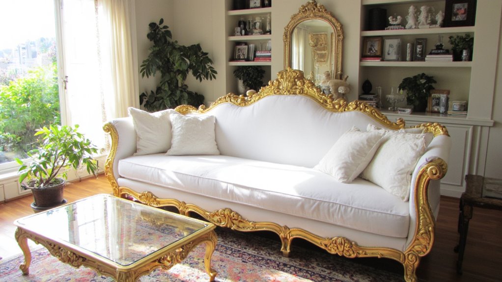 luxurious white and gold