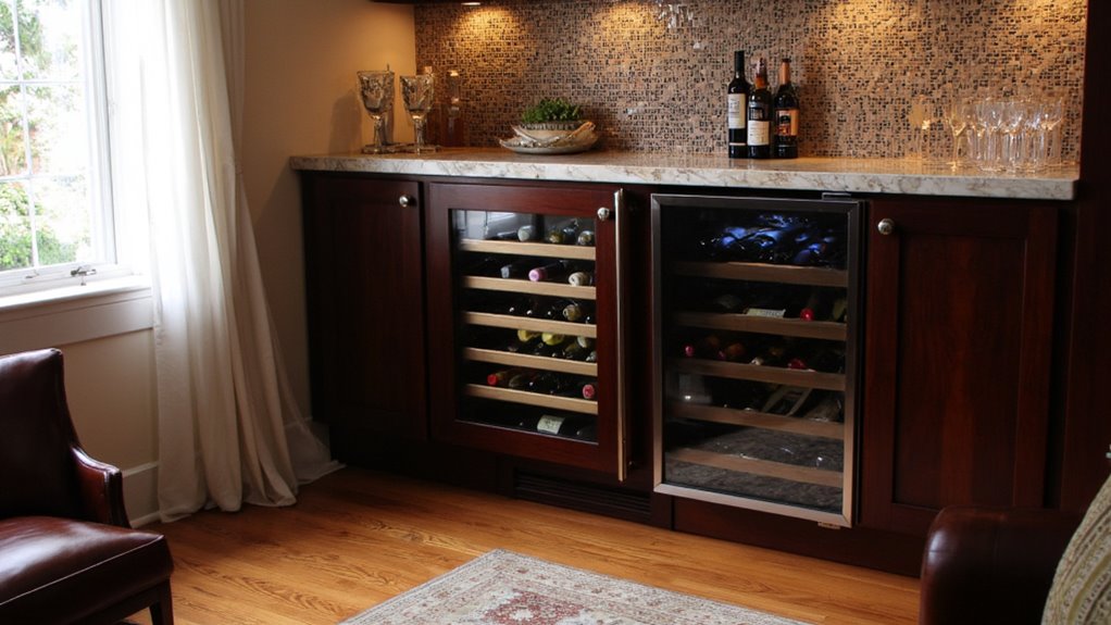 luxury built in wine storage