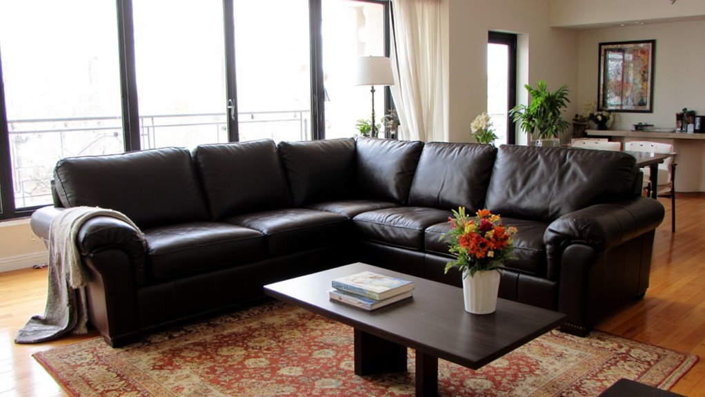 luxury leather sectional elegance