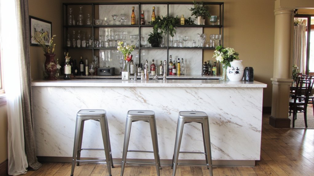 marble and metal elegance