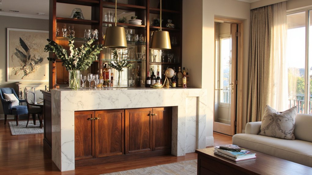 marble wood metal harmony