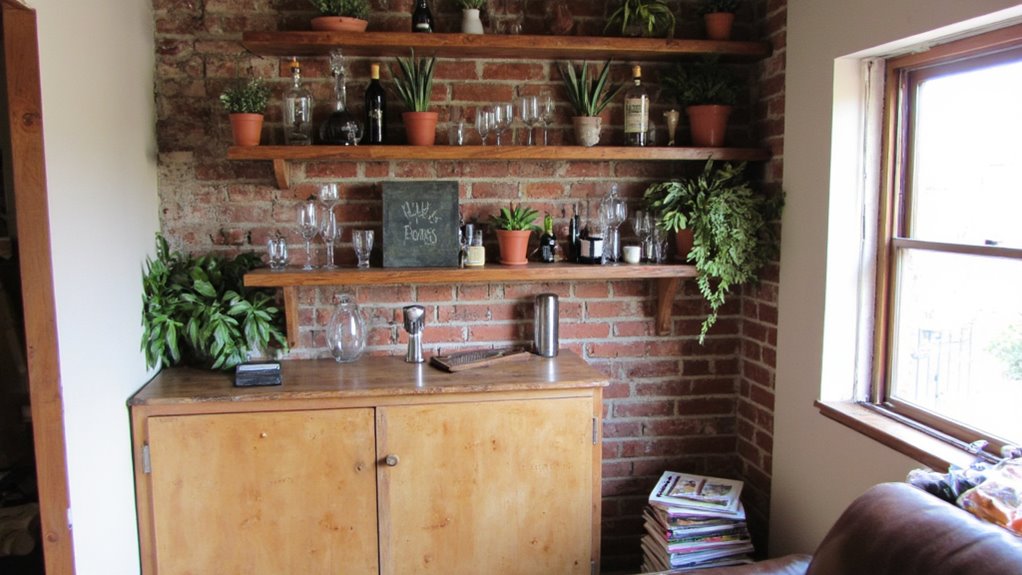 maximize space with shelves