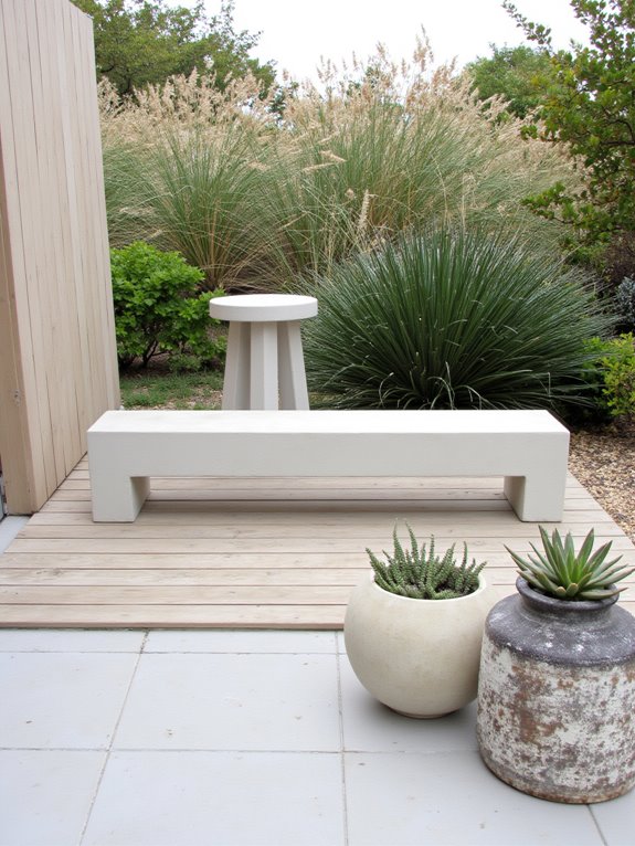 minimalist outdoor furniture serenity