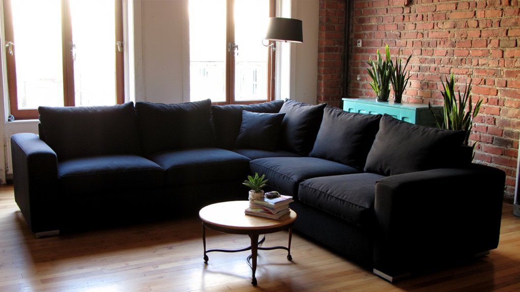 modular black sofas versatility