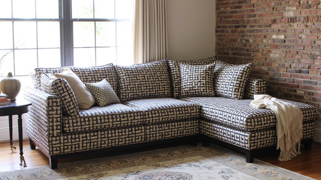 patterned l shaped sofa styles