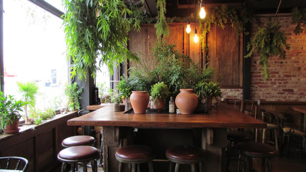 plants enhance bar atmosphere