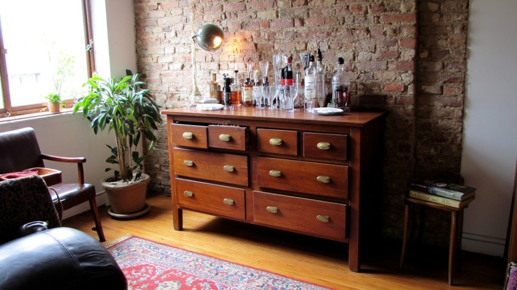 repurposed furniture home bar