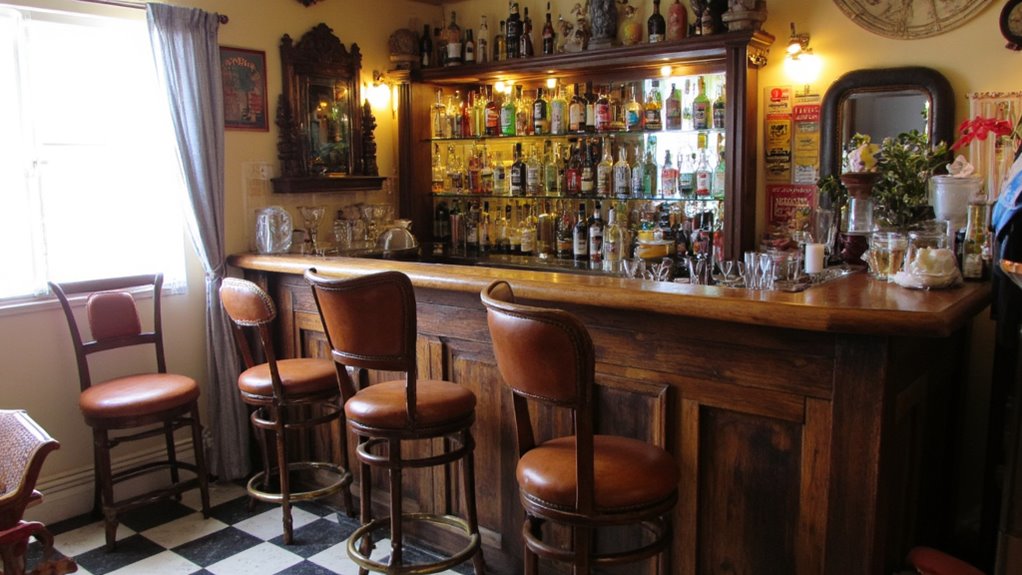 retro barware adds charm