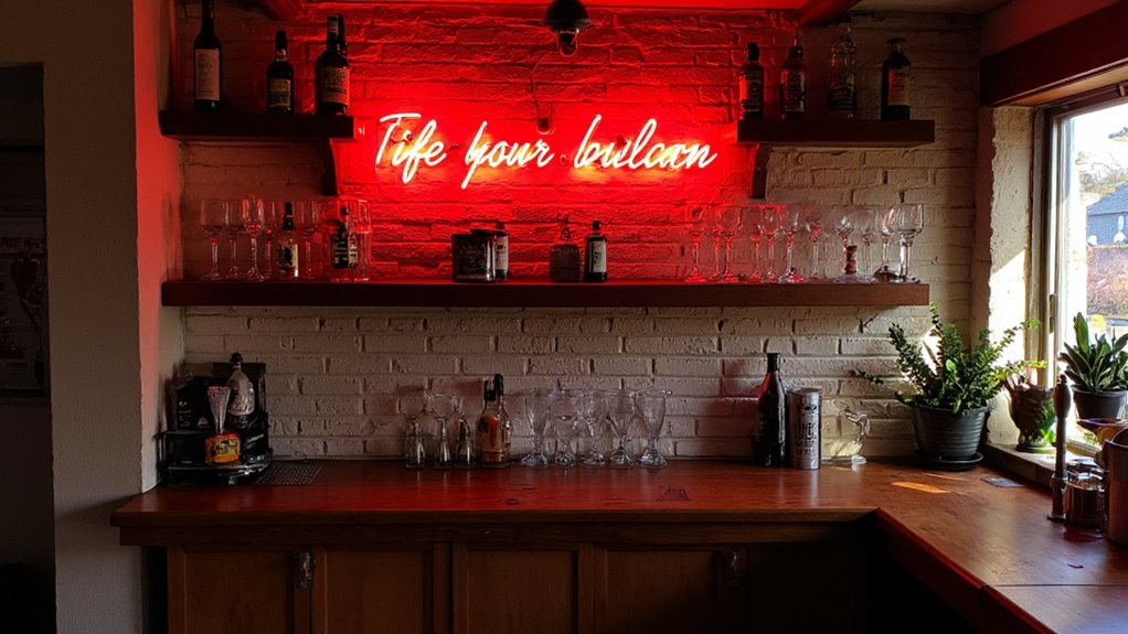 retro neon bar ambiance