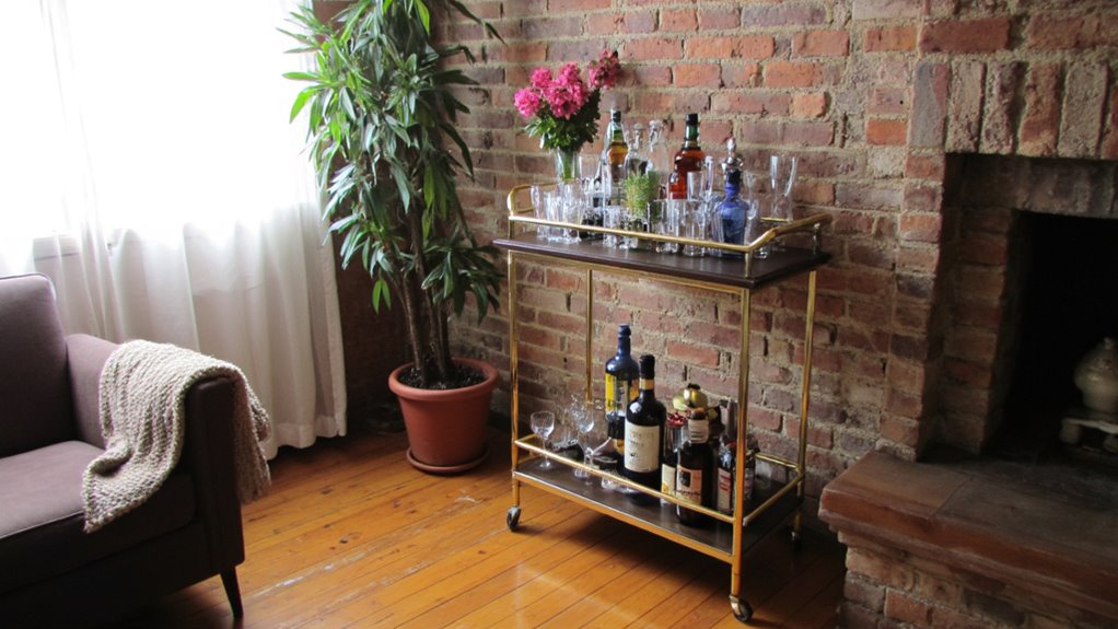 rolling bar cart convenience