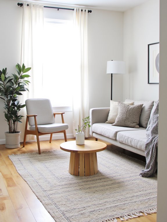 rugs enhance minimalist design