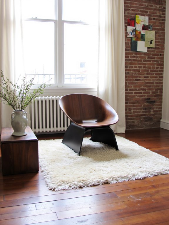 sculptural chairs enhance decor