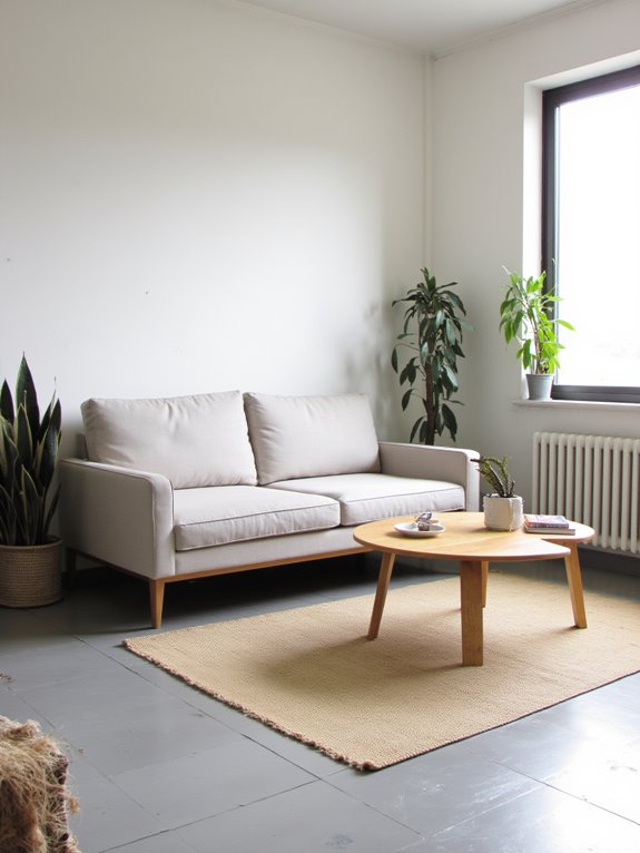 sleek comfortable minimalist sofas