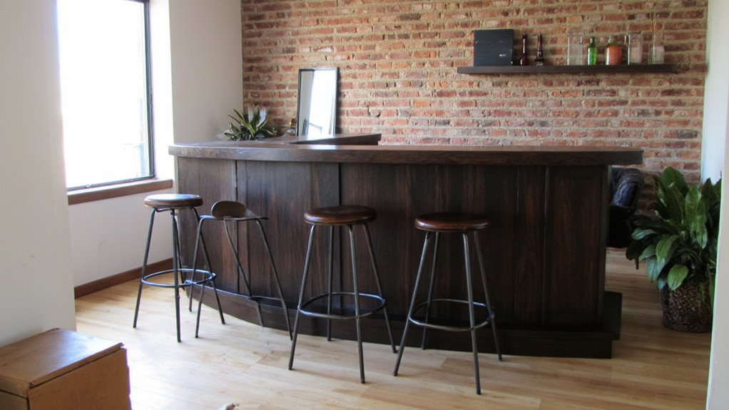 sleek minimalist bar design