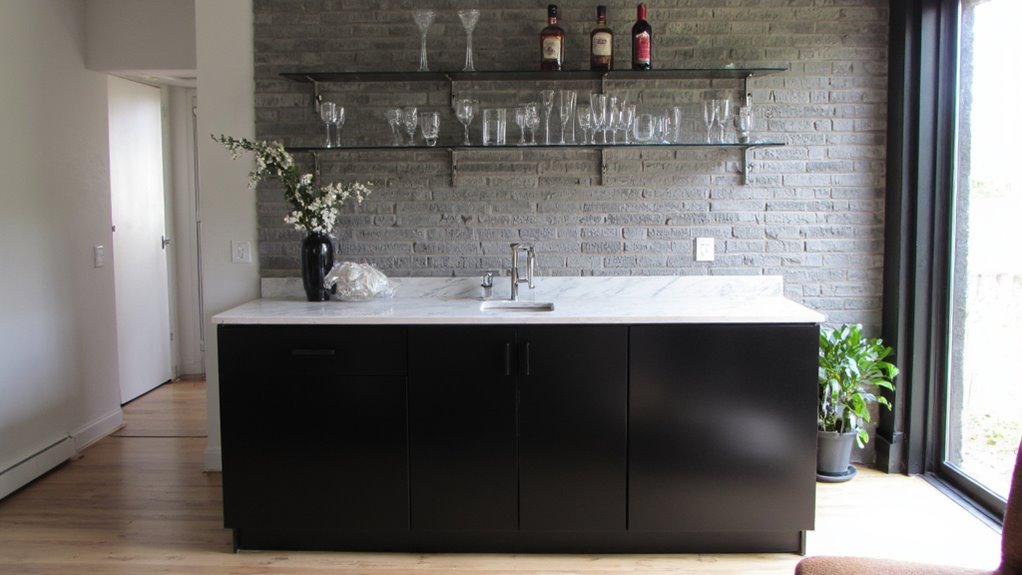 sleek minimalist bar design