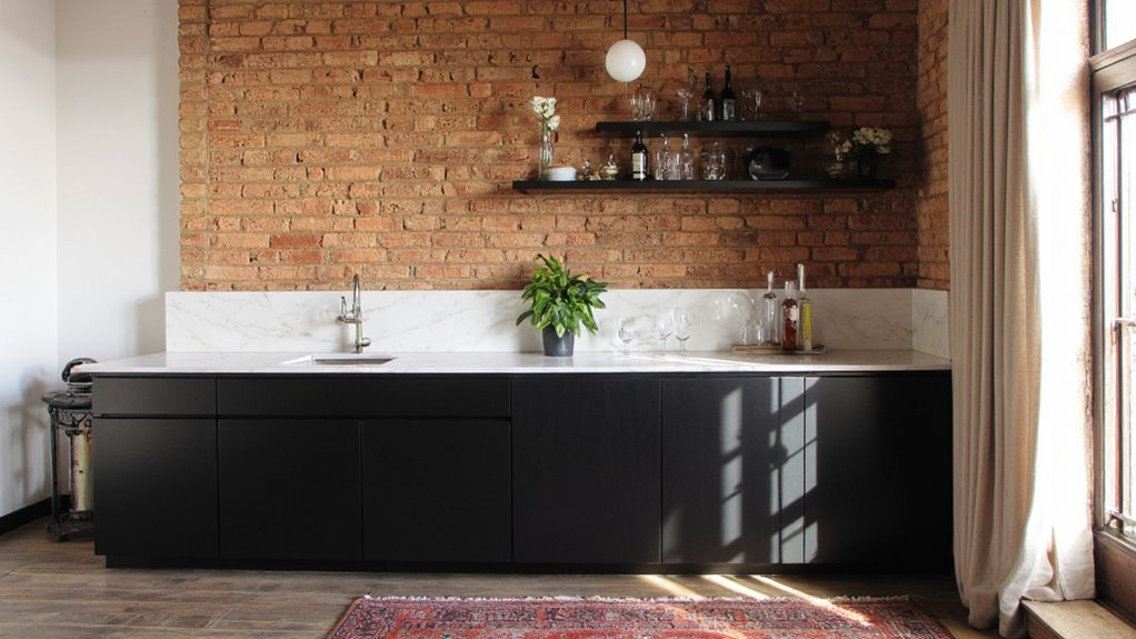 sleek minimalist home bar