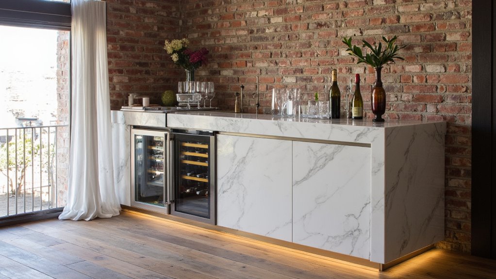 smart technology enhances marble bars