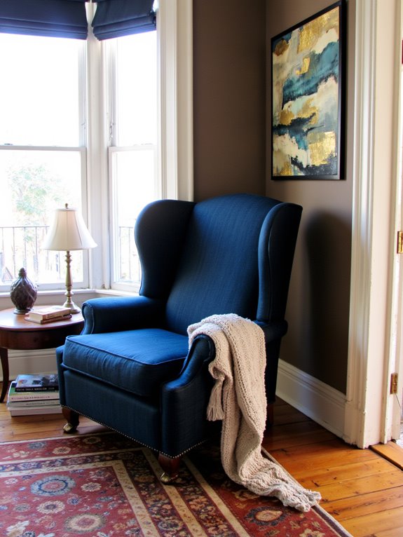 sophisticated wingback chair elegance