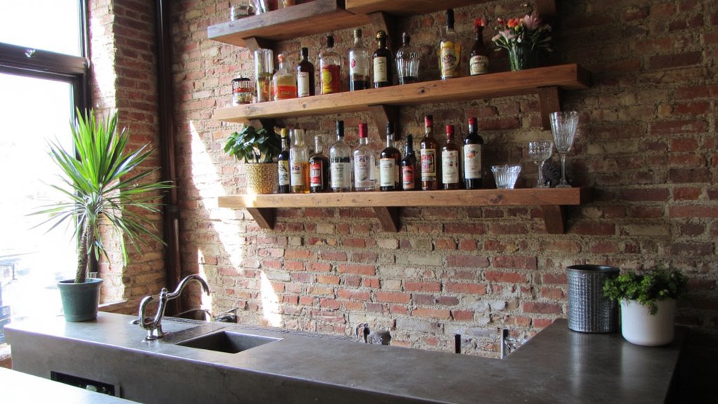 stylish accessible open shelving