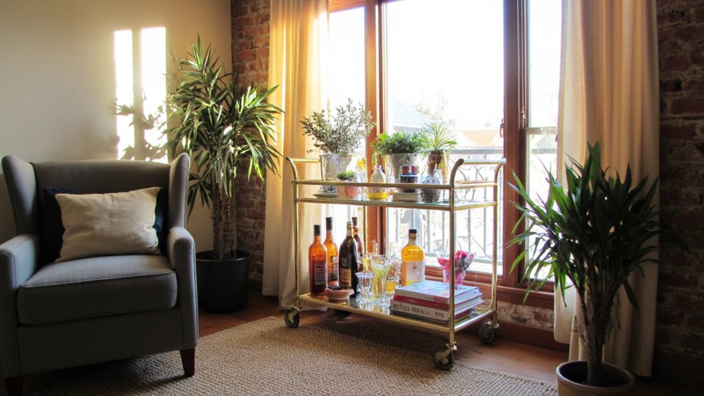 stylish bar cart decor