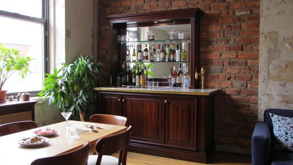 stylish compact home bar
