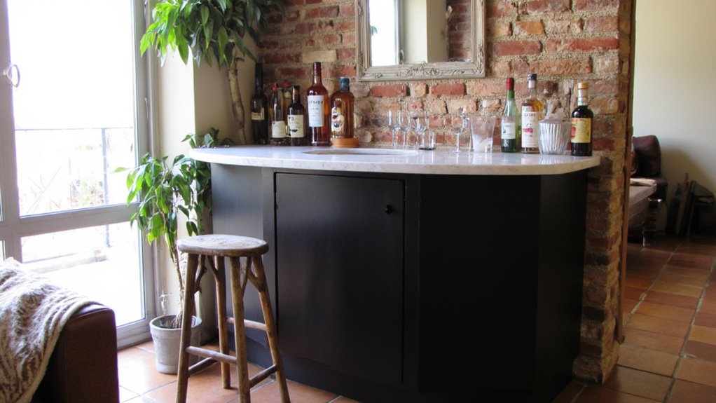 stylish compact home bar