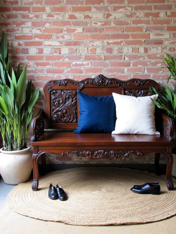 stylish entryway bench charm