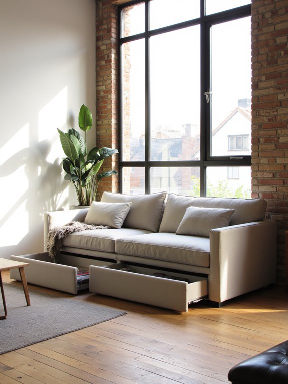 stylish functional storage sofas
