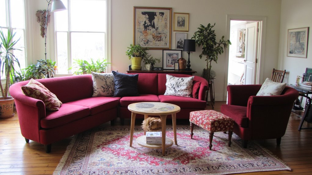 stylish inviting curved sofas