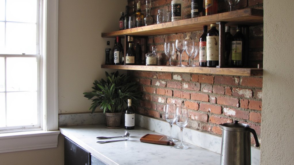 stylish mini bar setup