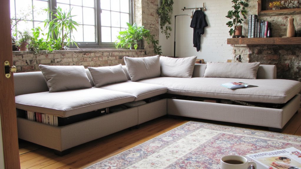 stylish modular sofas storage