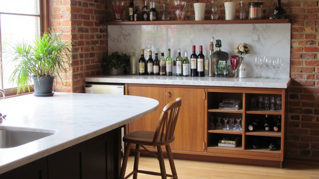stylish organized bar storage
