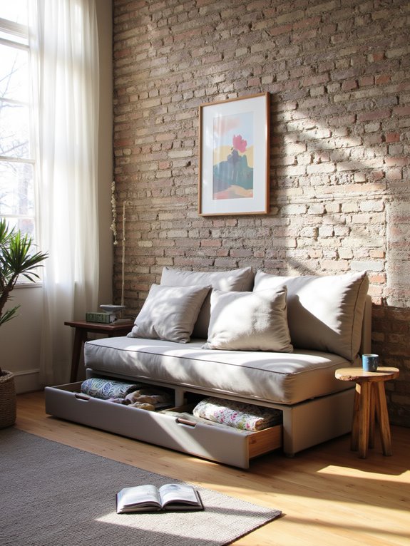 stylish practical bedroom storage