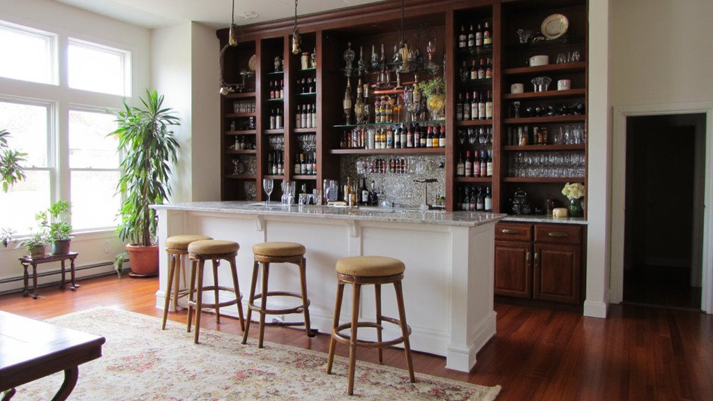 stylish wine wall storage