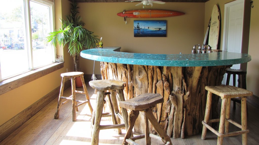 themed bar counter ideas