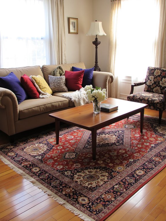 transform spaces with rugs