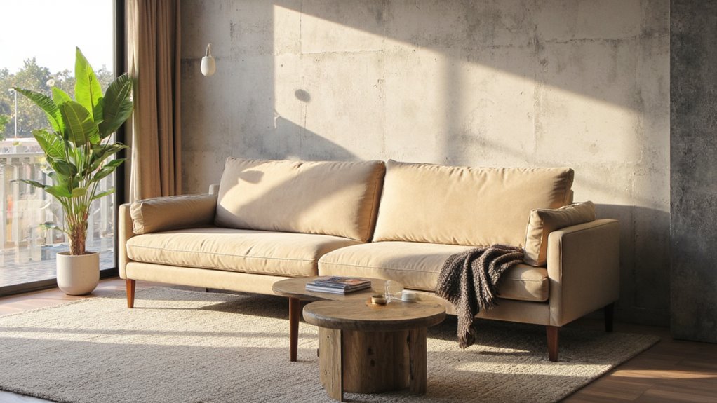 trendy luxury beige sofas