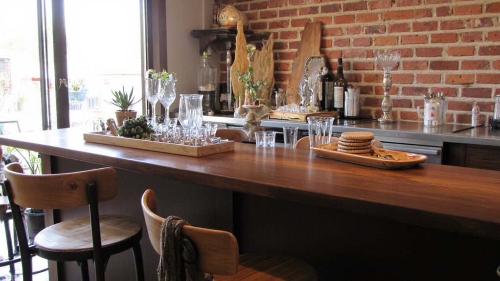 unique accents enhance bar